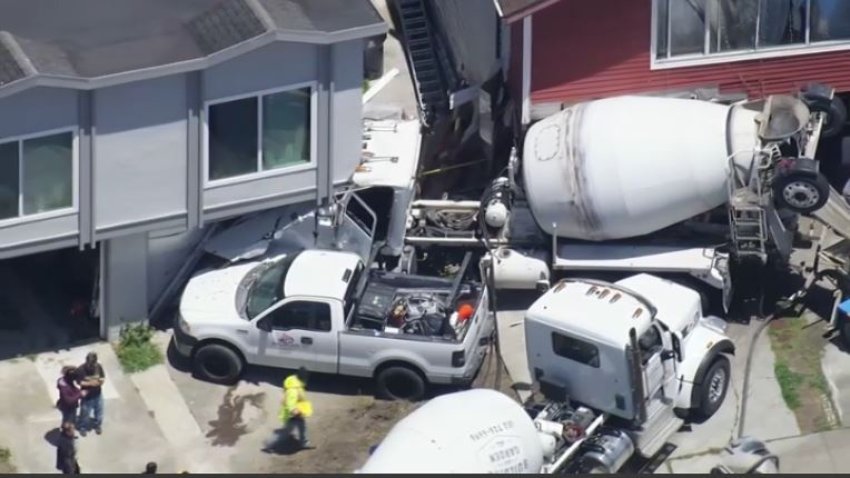 Cement truck crash